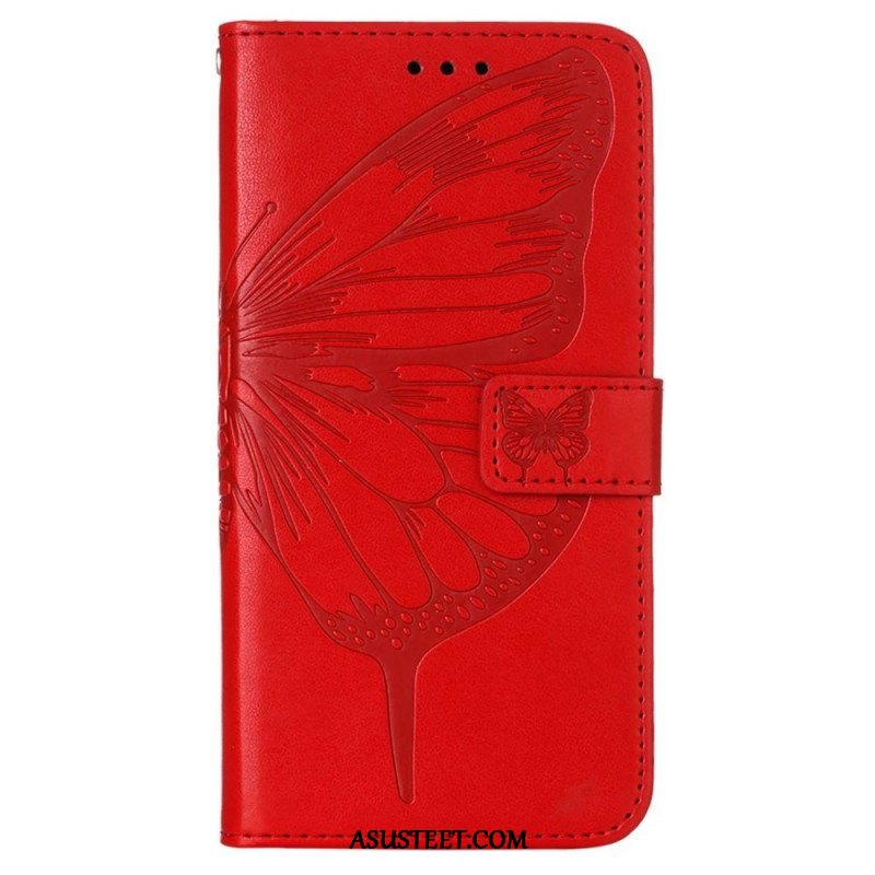 Flip Case Xiaomi Redmi Note 11 Pro Plus 5G Butterfly Design Kaulanauhalla