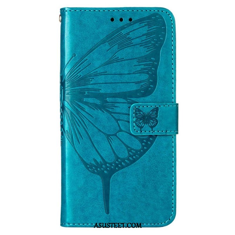 Flip Case Xiaomi Redmi Note 11 Pro Plus 5G Butterfly Design Kaulanauhalla