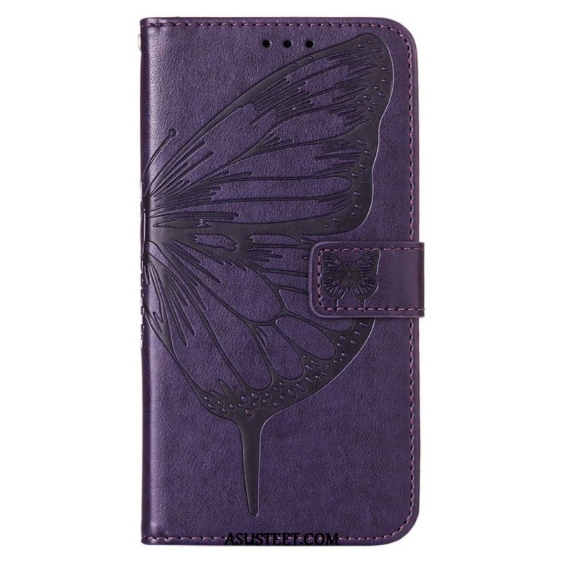 Flip Case Xiaomi Redmi Note 11 Pro Plus 5G Butterfly Design Kaulanauhalla