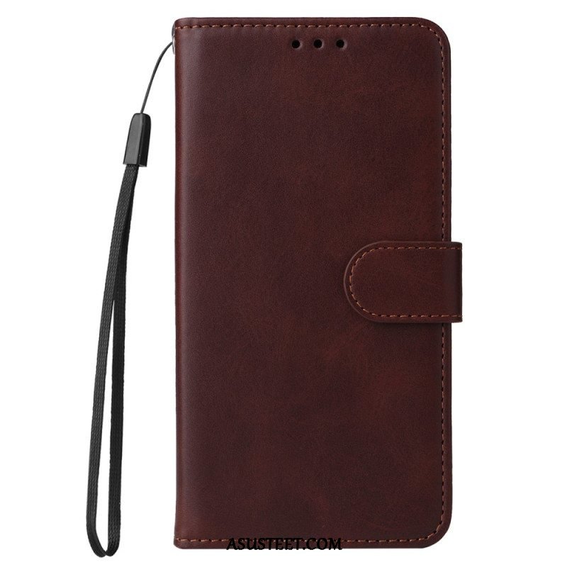 Flip Case Xiaomi Redmi Note 12 Pro Plus Suojaketju Kuori Tavallinen Hihnalla