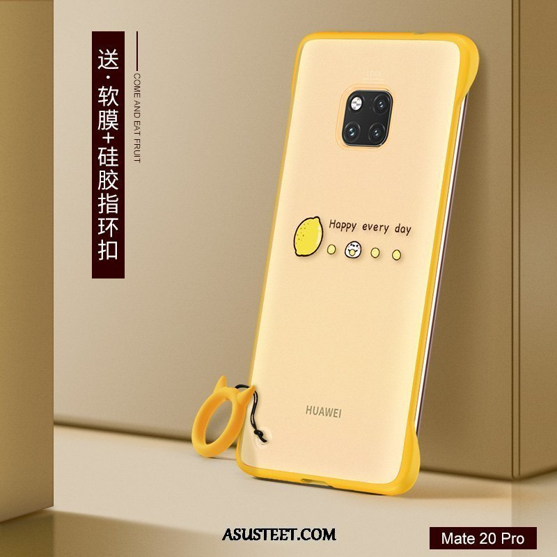 Huawei Mate 20 Pro Kuoret Punainen Kehys Pesty Suede Ultra Silikoni