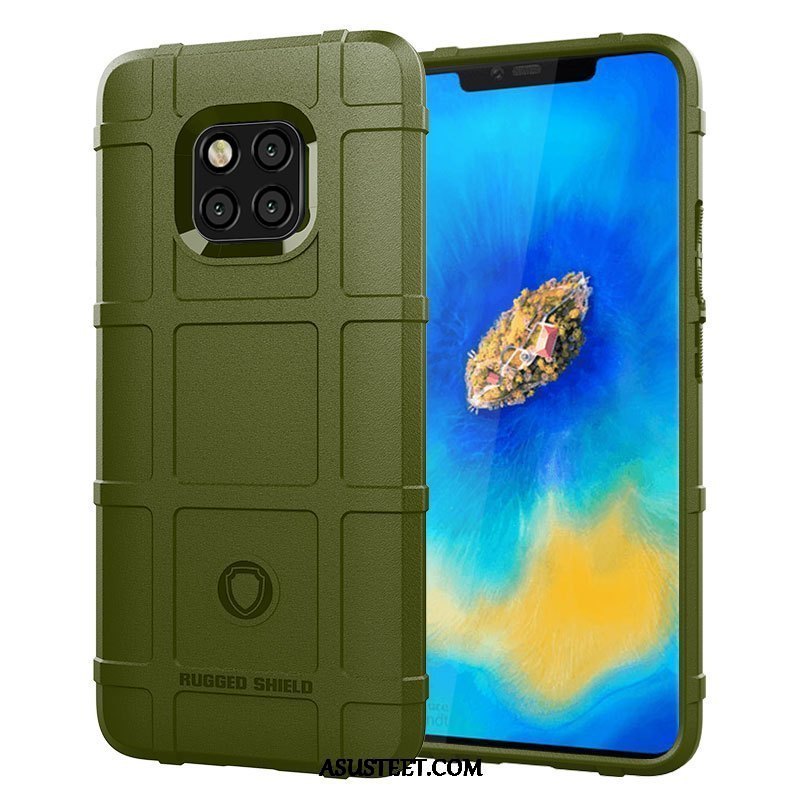 Huawei Mate 20 Rs Kuori Kuoret Paksut Silikoni Musta Tyylikäs Puhelimen