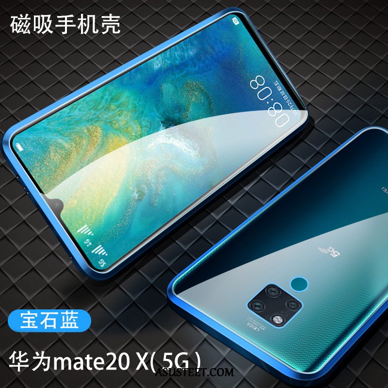 Huawei Mate 20 X (5g) Kuoret Magneettinen Ohut Kehys Puhelimen Läpinäkyvä