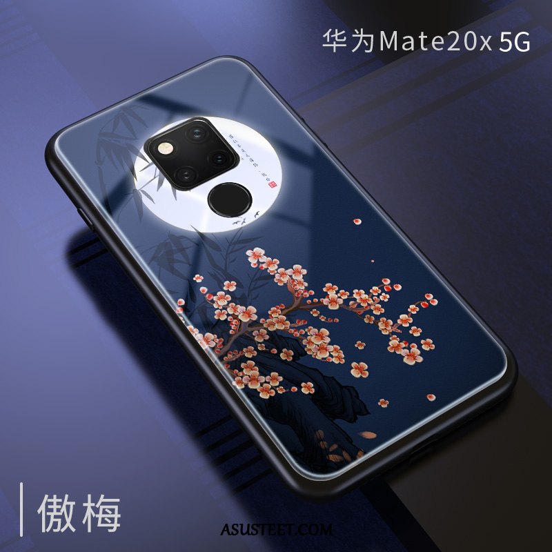 Huawei Mate 20 X (5g) Kuoret Net Red Kuori Sininen Tuuli Peili