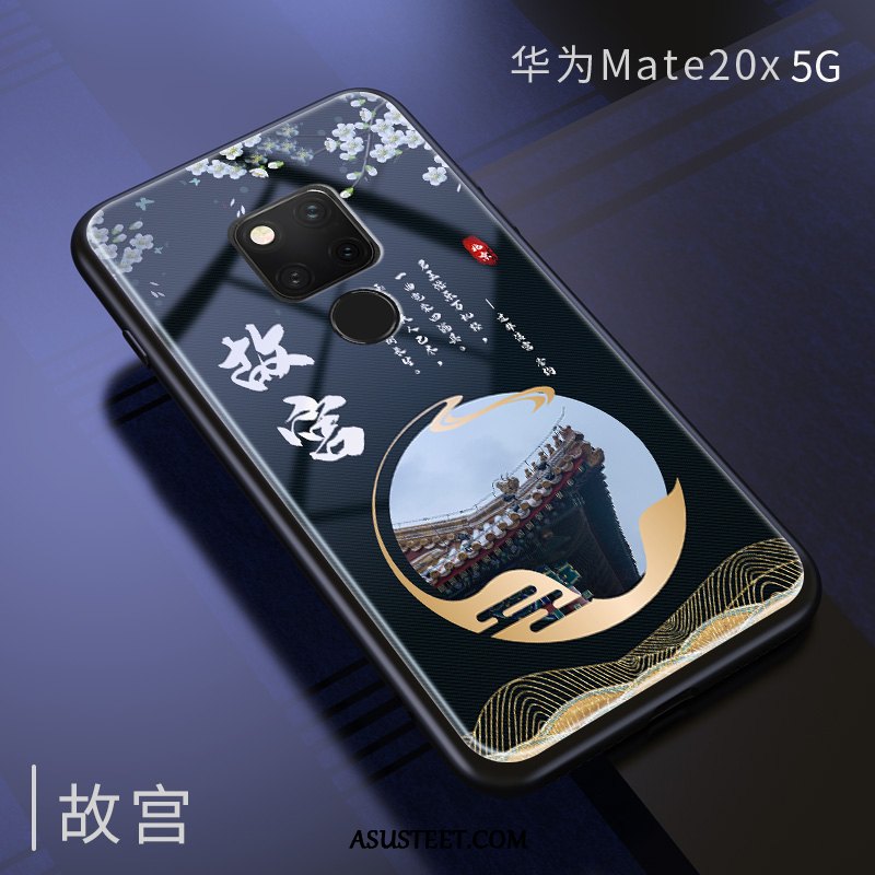 Huawei Mate 20 X (5g) Kuoret Net Red Kuori Sininen Tuuli Peili