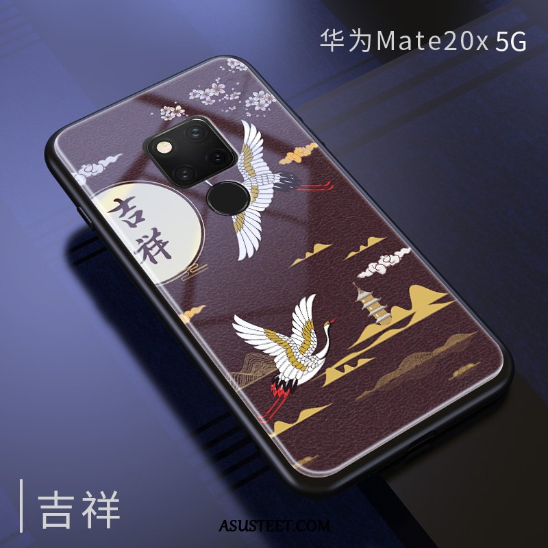 Huawei Mate 20 X (5g) Kuoret Net Red Kuori Sininen Tuuli Peili