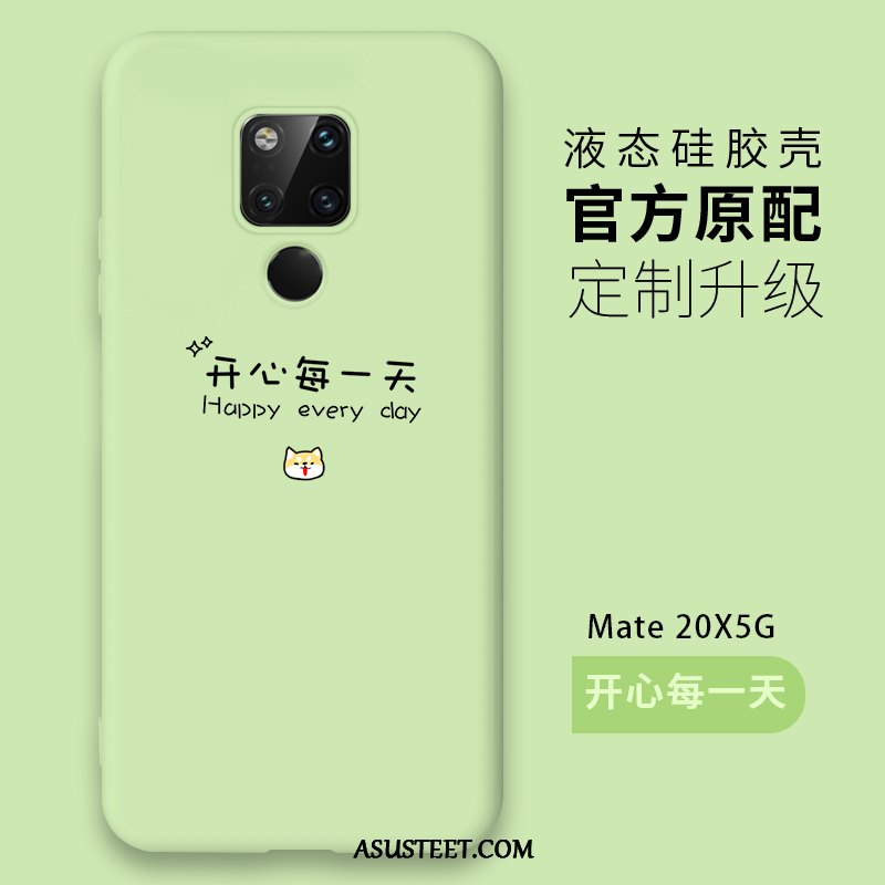 Huawei Mate 20 X (5g) Kuoret Pehmeä Neste Net Red Sarjakuva Persoonallisuus Vihreä