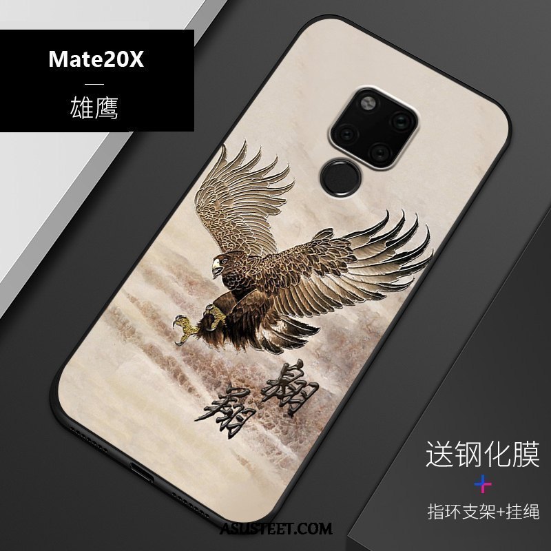 Huawei Mate 20 X Kuoret Sininen Pesty Suede Muokata All Inclusive Kohokuviointi