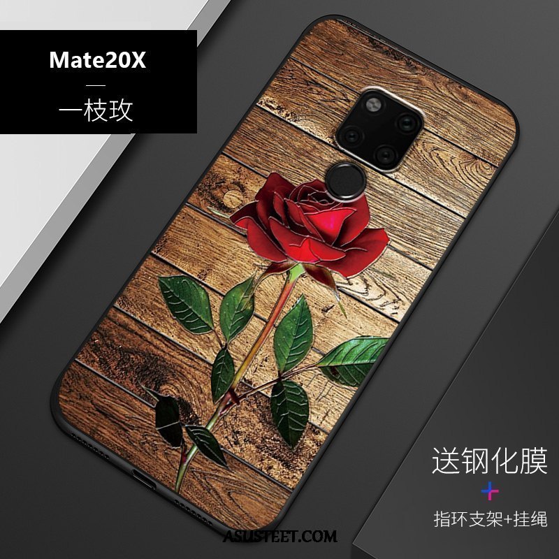 Huawei Mate 20 X Kuoret Sininen Pesty Suede Muokata All Inclusive Kohokuviointi