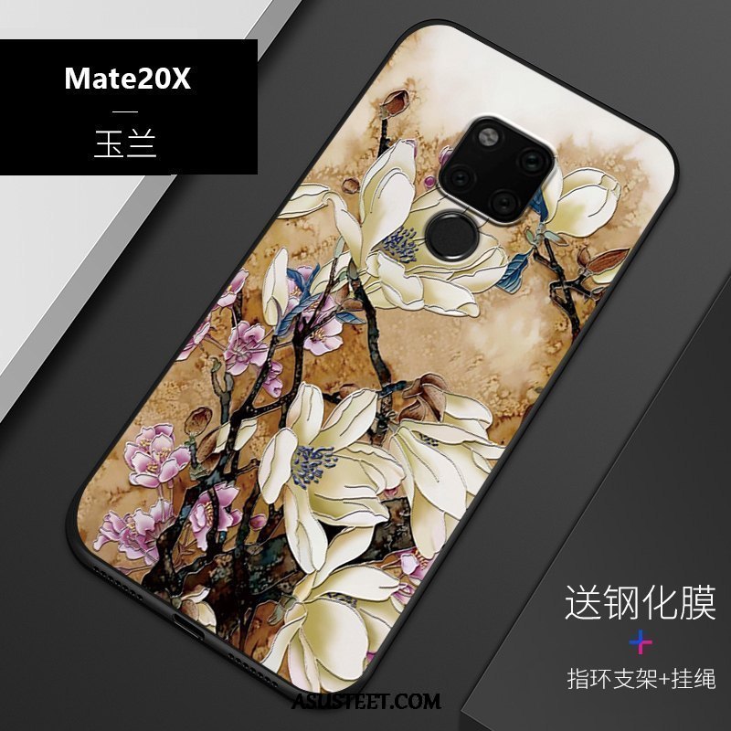 Huawei Mate 20 X Kuoret Sininen Pesty Suede Muokata All Inclusive Kohokuviointi