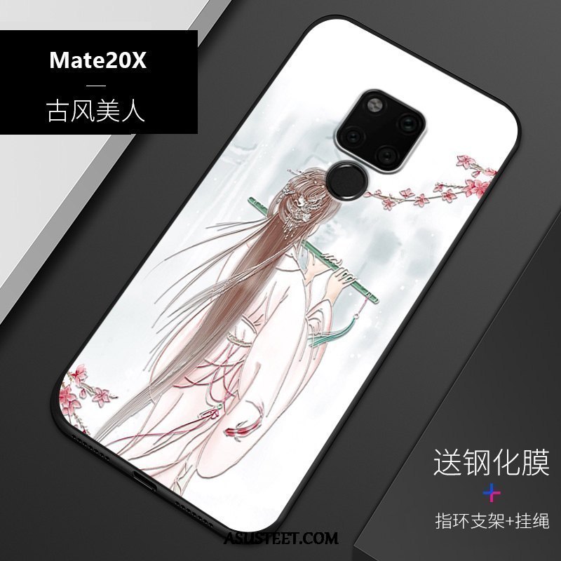 Huawei Mate 20 X Kuoret Sininen Pesty Suede Muokata All Inclusive Kohokuviointi