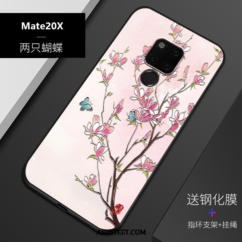 Huawei Mate 20 X Kuoret Sininen Pesty Suede Muokata All Inclusive Kohokuviointi