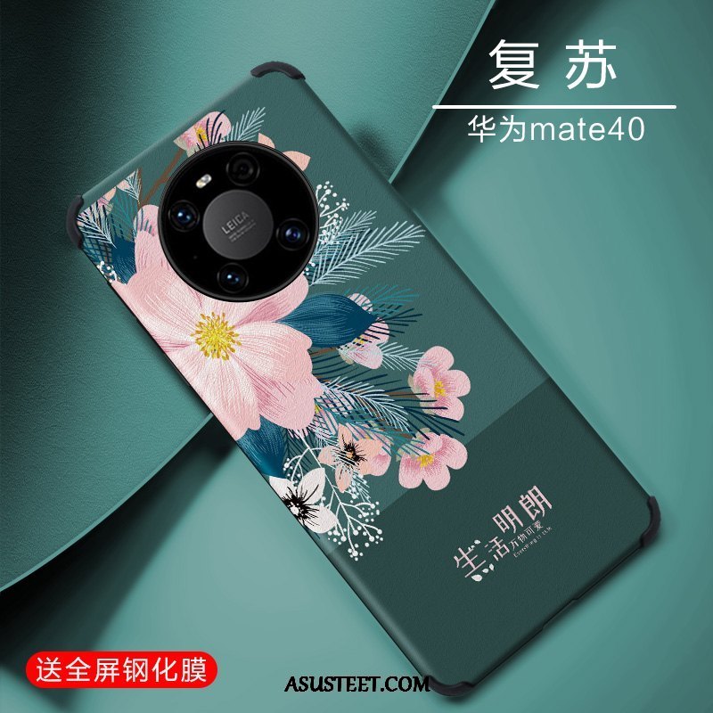 Huawei Mate 40 Kuori Kuoret Kohokuviointi Puhelimen Yksinkertainen Sininen