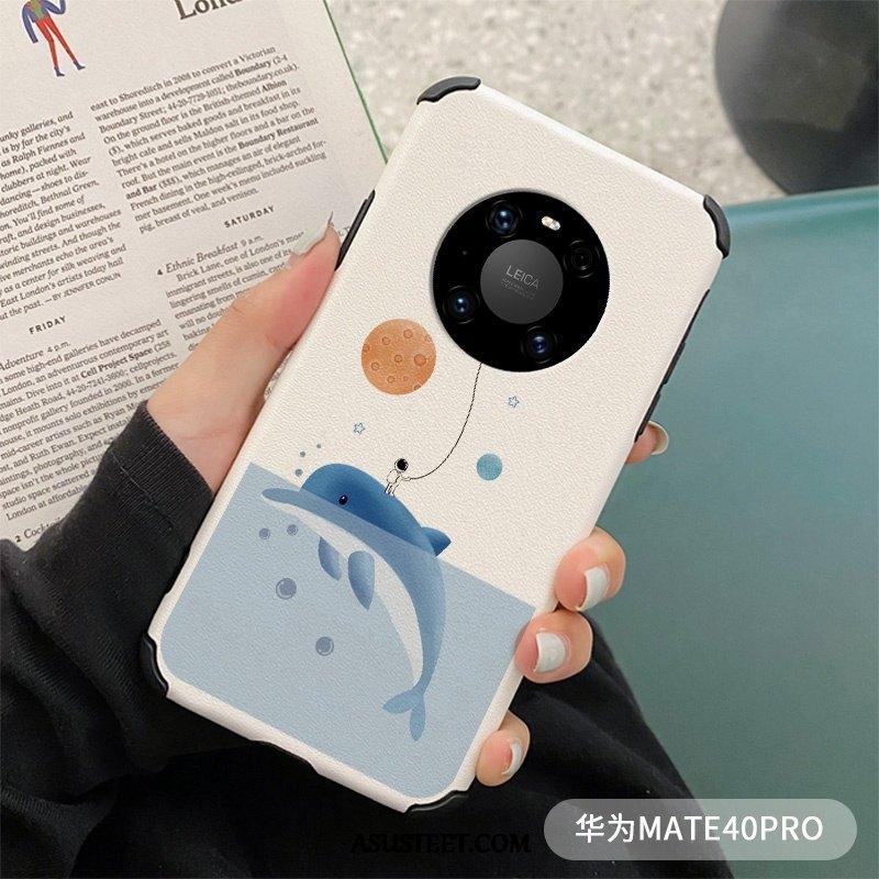 Huawei Mate 40 Pro Kuoret Suojaus Murtumaton Ultra Valkoinen Nahka