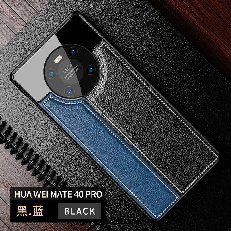 Huawei Mate 40 Pro Kuori Kuoret Musta Nahka Persoonallisuus Murtumaton