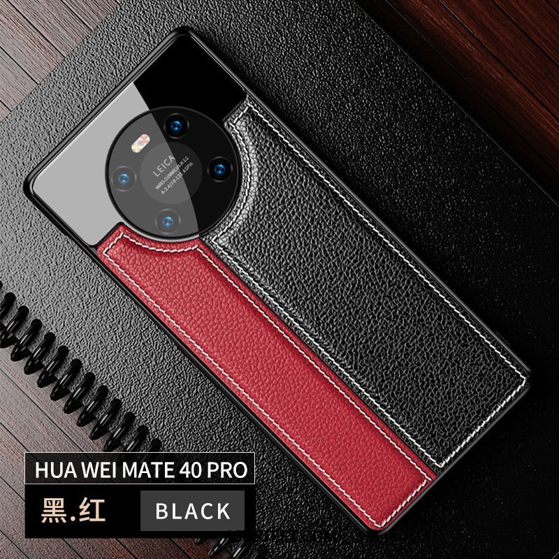 Huawei Mate 40 Pro Kuori Kuoret Musta Nahka Persoonallisuus Murtumaton