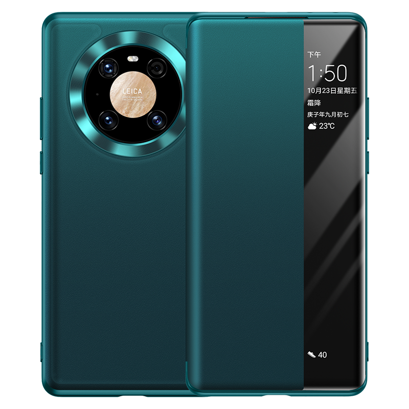 Huawei Mate 40 Pro Kuori Kuoret Suojaus Punainen Kotelo Nahka