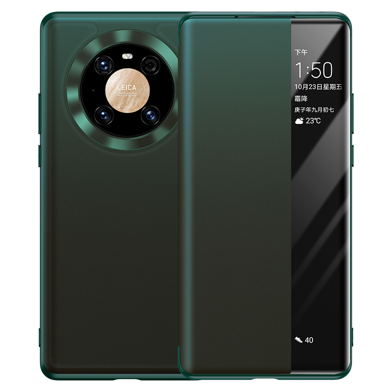 Huawei Mate 40 Pro Kuori Kuoret Suojaus Punainen Kotelo Nahka