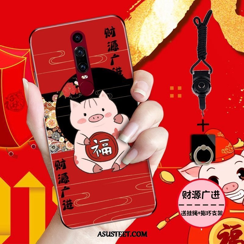 Huawei Mate Rs Kuoret Suojaus Murtumaton Punainen Jauhe Ripustettavat Koristeet