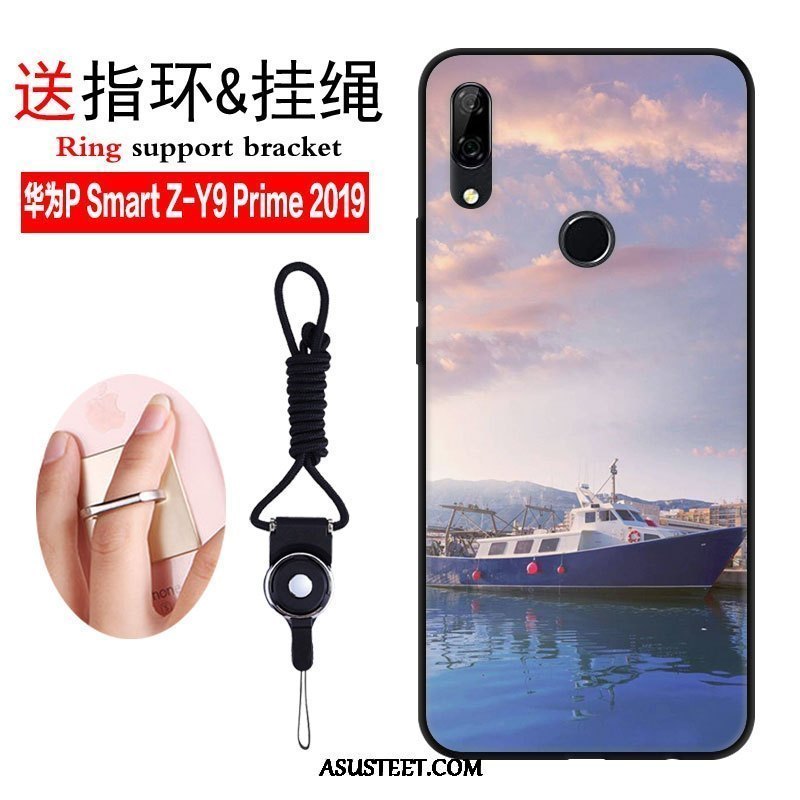 Huawei P Smart 2019 Kuori Kuoret Murtumaton Yksinkertainen Pesty Suede Trendi Tuuli