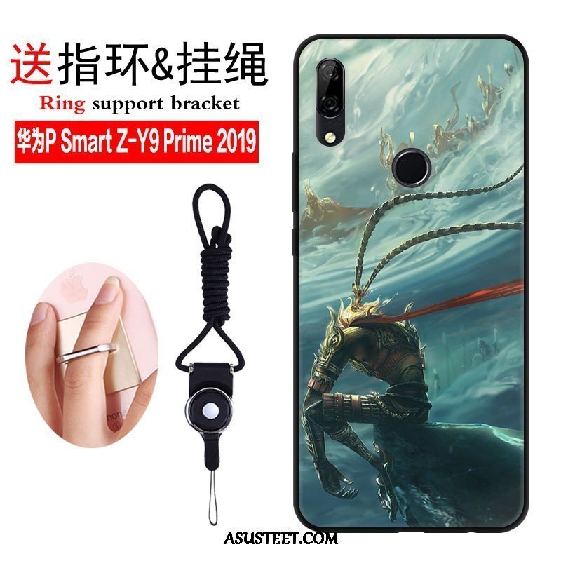 Huawei P Smart 2019 Kuori Kuoret Murtumaton Yksinkertainen Pesty Suede Trendi Tuuli