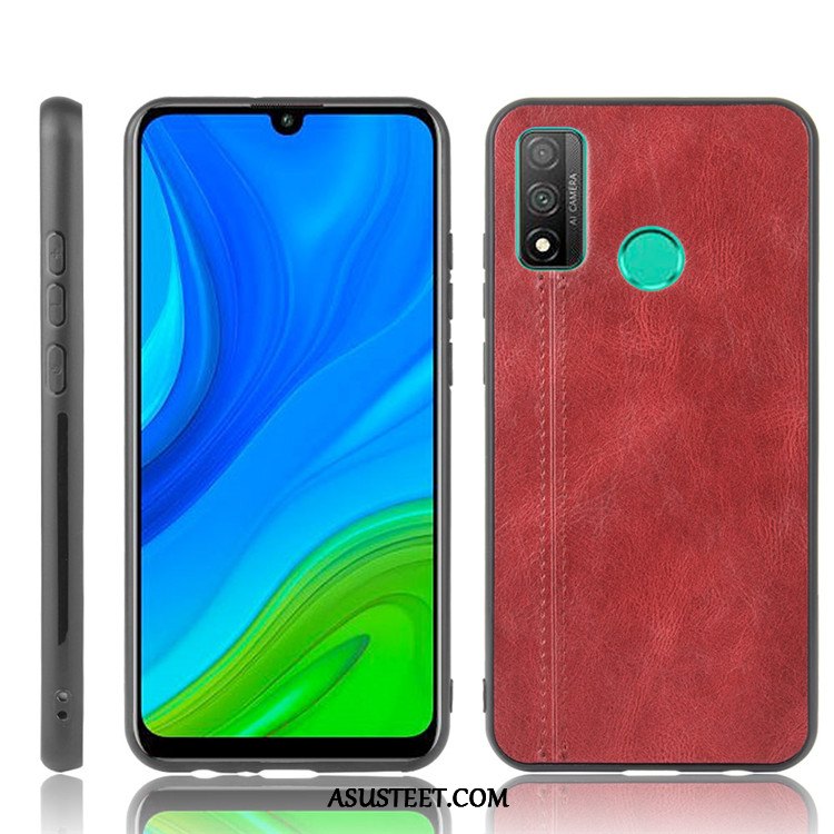 Huawei P Smart 2020 Kuori Kuoret Musta Nahka Puhelimen Kotelo Trendi