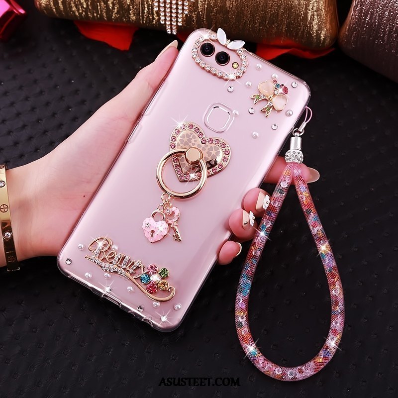 Huawei P Smart Kuoret Rhinestone Inlay Ripustettava Kaula Jauhe Puhelimen Kuori