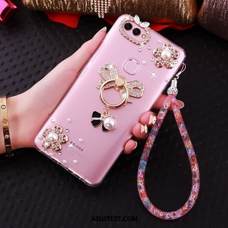 Huawei P Smart Kuoret Rhinestone Inlay Ripustettava Kaula Jauhe Puhelimen Kuori