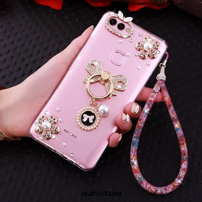 Huawei P Smart Kuoret Rhinestone Inlay Ripustettava Kaula Jauhe Puhelimen Kuori