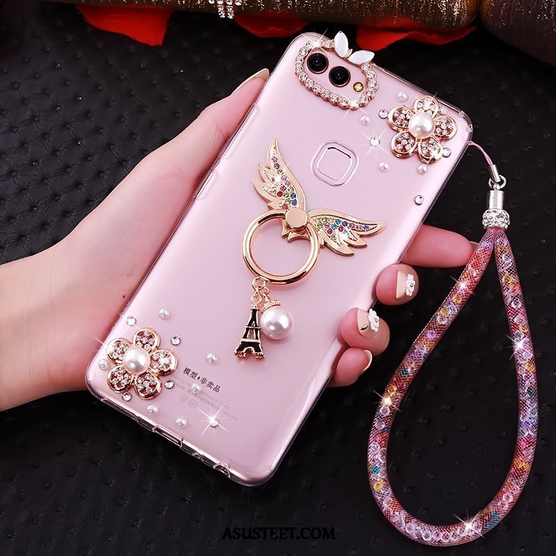 Huawei P Smart Kuoret Rhinestone Inlay Ripustettava Kaula Jauhe Puhelimen Kuori