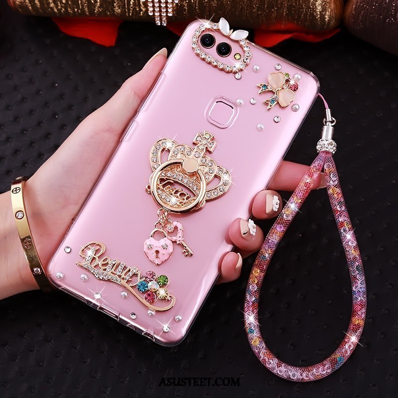 Huawei P Smart Kuoret Rhinestone Inlay Ripustettava Kaula Jauhe Puhelimen Kuori