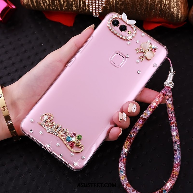 Huawei P Smart Kuoret Rhinestone Inlay Ripustettava Kaula Jauhe Puhelimen Kuori