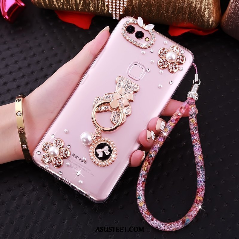 Huawei P Smart Kuoret Rhinestone Inlay Ripustettava Kaula Jauhe Puhelimen Kuori