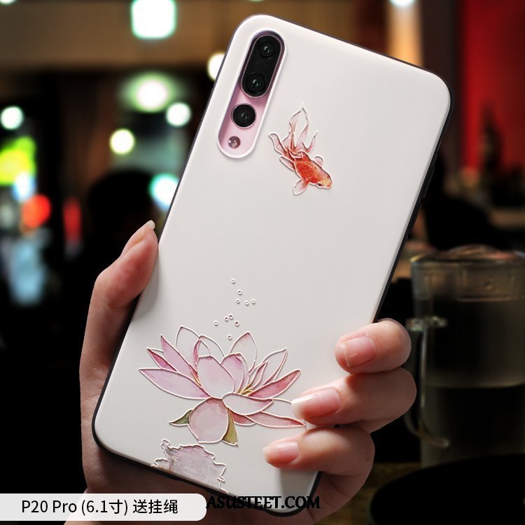 Huawei P20 Pro Kuoret Persoonallisuus All Inclusive Suojaus Pesty Suede Kotelo