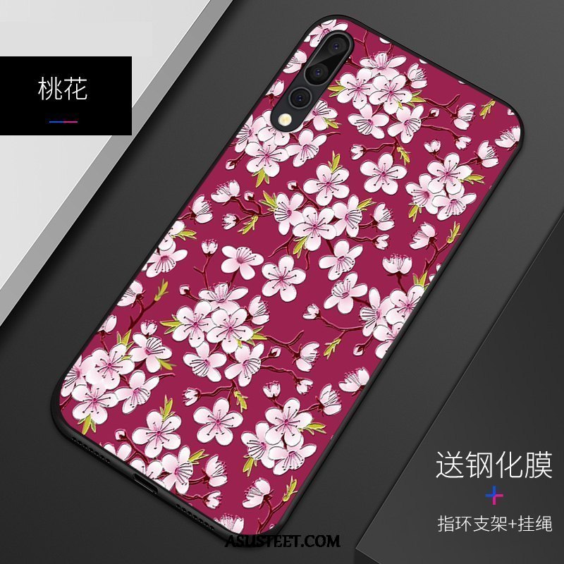 Huawei P20 Pro Kuoret Silikoni Persoonallisuus Pesty Suede Sininen Kotelo