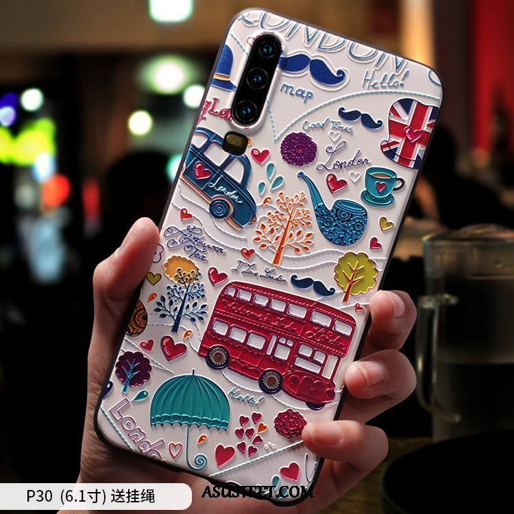 Huawei P30 Kuoret Silikoni Ripustettavat Koristeet Net Red Suojaus All Inclusive