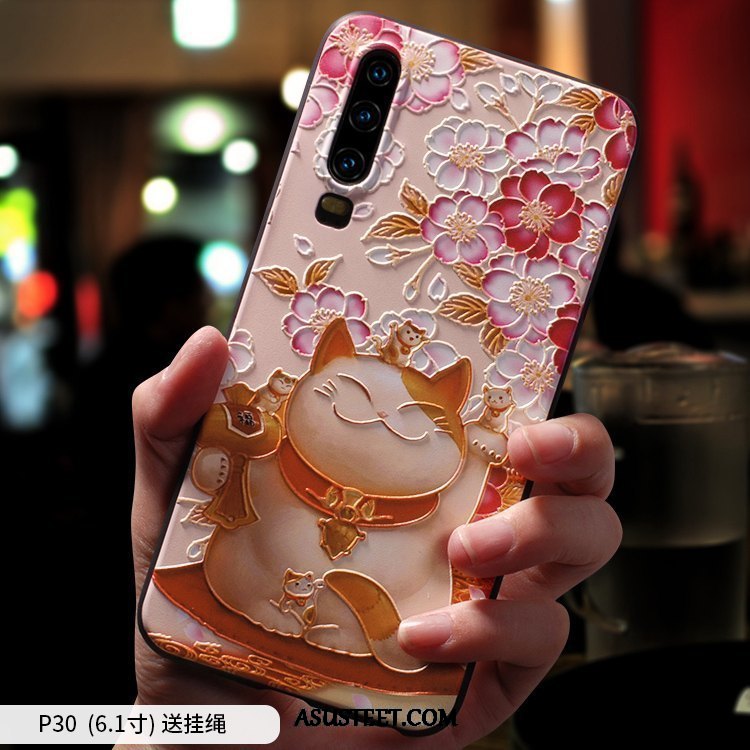 Huawei P30 Kuoret Silikoni Ripustettavat Koristeet Net Red Suojaus All Inclusive