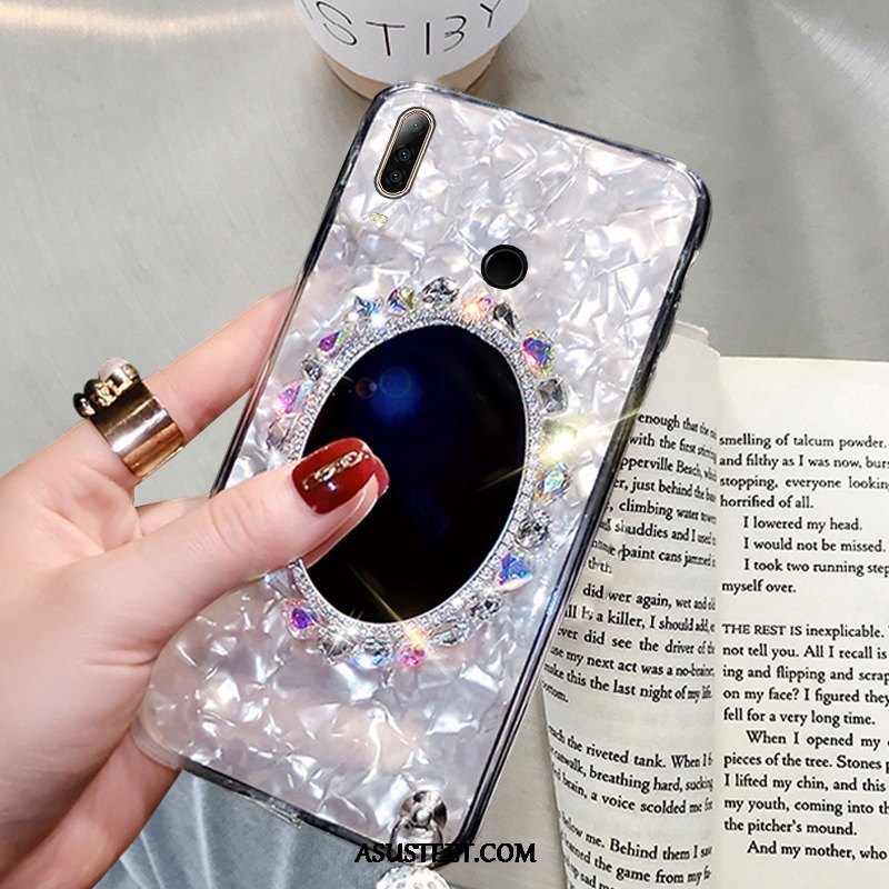 Huawei P30 Lite Kuoret Kukkakuvio Rhinestone Inlay Suojaus Kustannukset Kuori