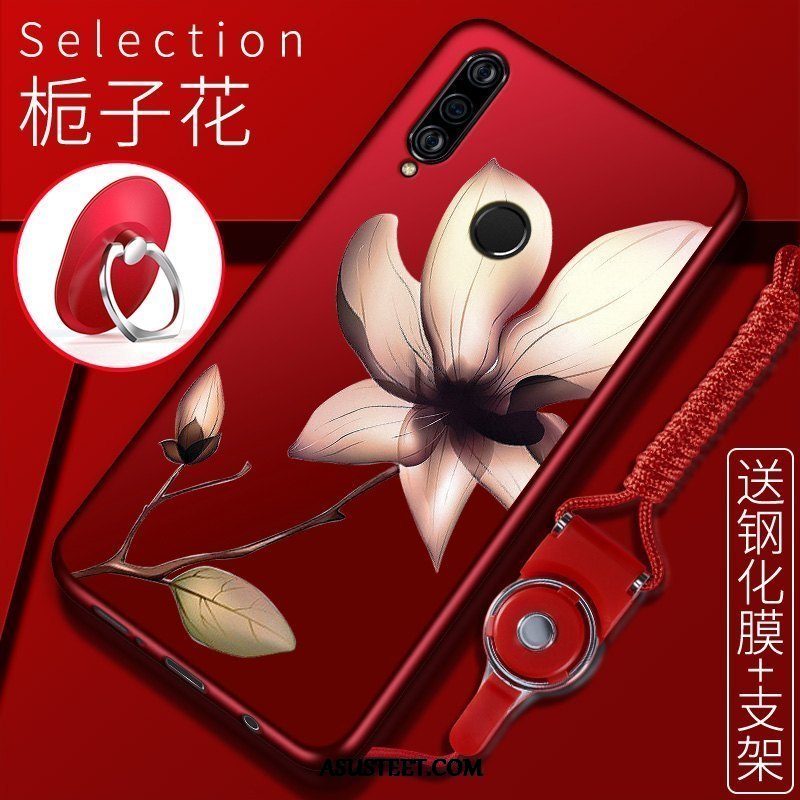 Huawei P30 Lite Kuoret Net Red Silikoni Punainen Suojaus Kuori