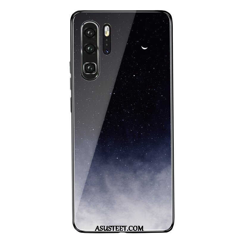 Huawei P30 Pro Kuori Kuoret Lasi Puhelimen Ripustettava Kaula Tide-brändi Musta