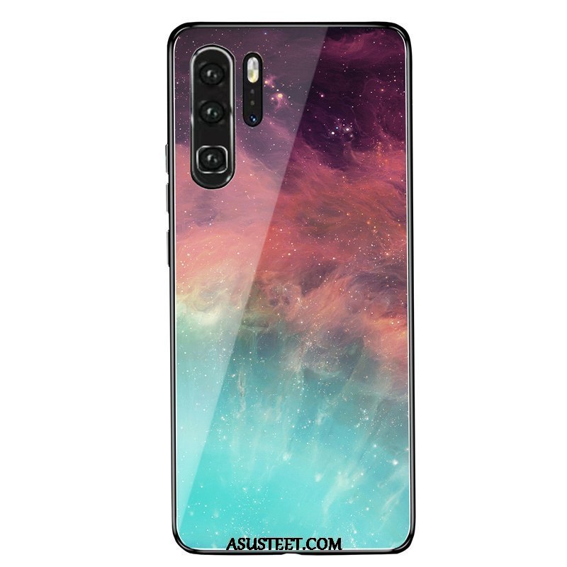 Huawei P30 Pro Kuori Kuoret Lasi Puhelimen Ripustettava Kaula Tide-brändi Musta