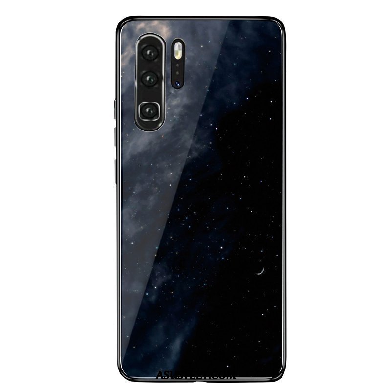 Huawei P30 Pro Kuori Kuoret Lasi Puhelimen Ripustettava Kaula Tide-brändi Musta