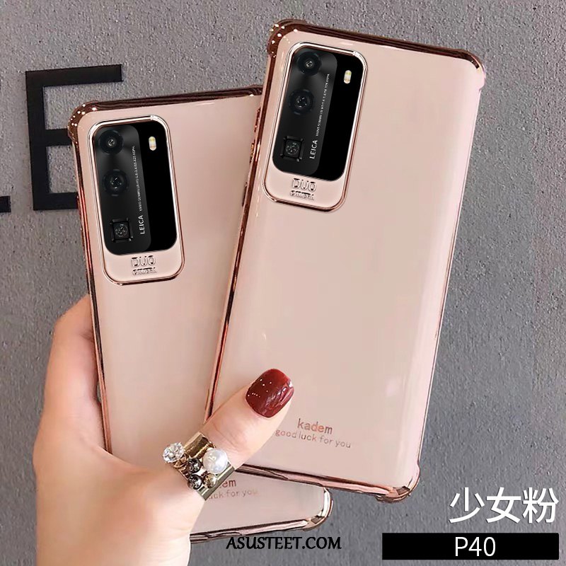 Huawei P40 Kuori Kuoret Net Red Suojaus Silikoni Suupaltti Valkoinen