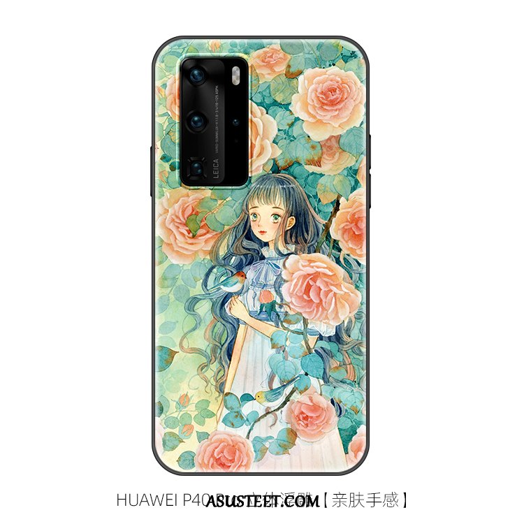 Huawei P40 Pro Kuoret Kustannukset Silikoni Sininen Ihana Pieni