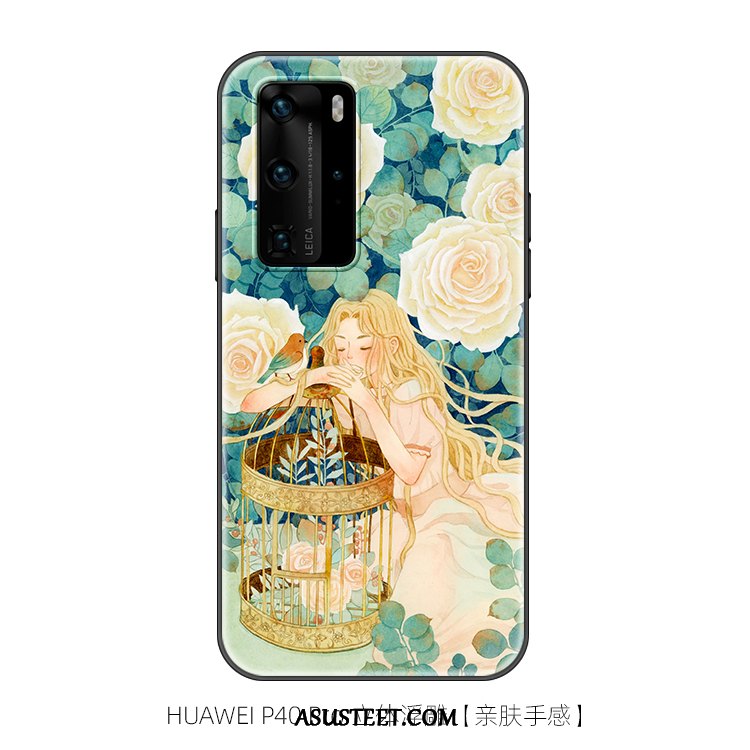 Huawei P40 Pro Kuoret Kustannukset Silikoni Sininen Ihana Pieni