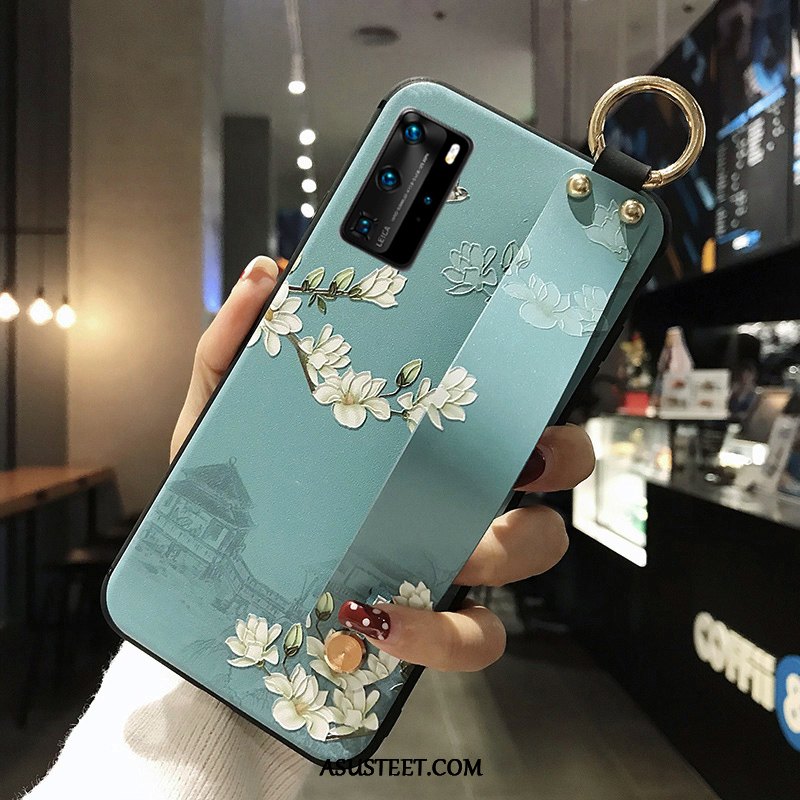 Huawei P40 Pro Kuoret Puhelimen Sininen Kotelo Kohokuviointi Suojaus