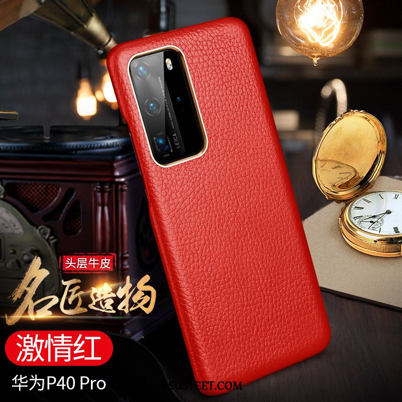 Huawei P40 Pro Kuoret Suojaus Aito Nahka Tuuli Tide-brändi Murtumaton