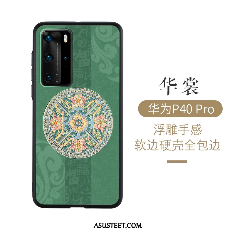 Huawei P40 Pro Kuori Kuoret Kiinalainen Tyyli Sininen Ultra Murtumaton