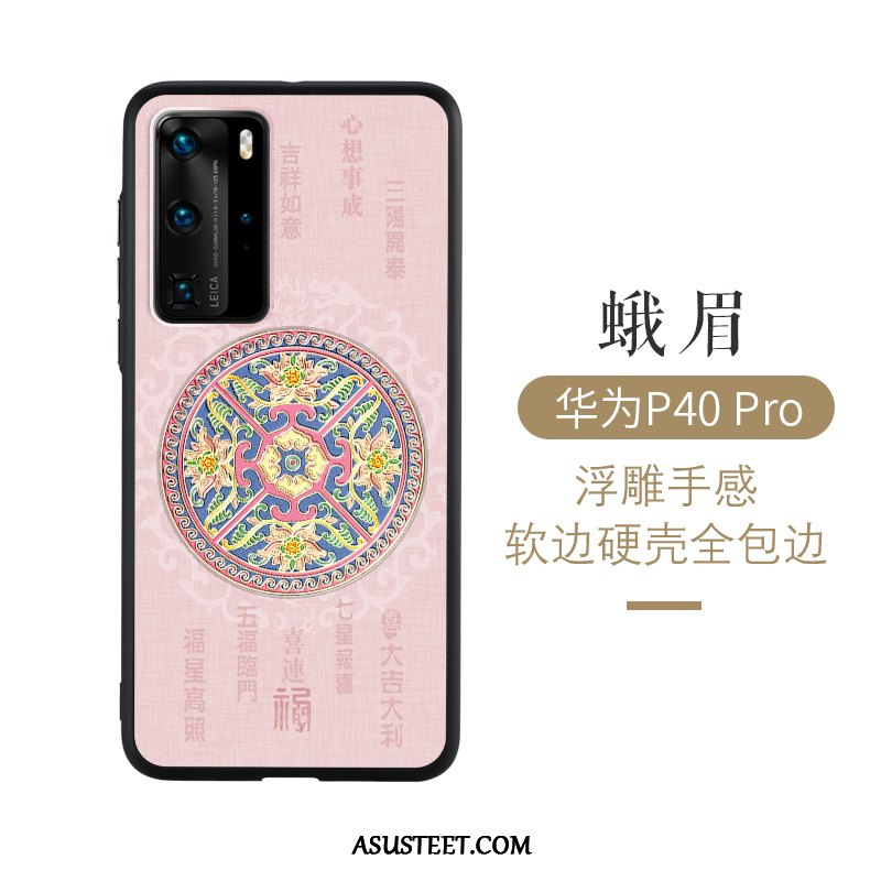 Huawei P40 Pro Kuori Kuoret Kiinalainen Tyyli Sininen Ultra Murtumaton