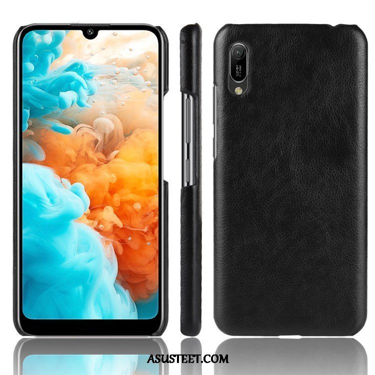 Huawei Y6 2019 Kuori Kuoret Nahka Suojaus Puhelimen Kotelo